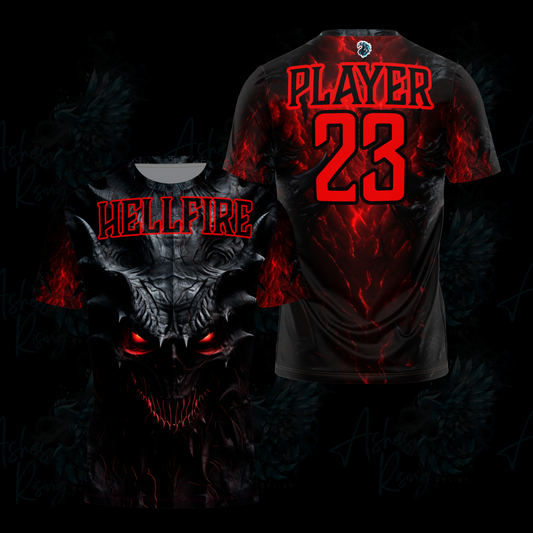 Short Sleeve Jersey - Black and Red Demon